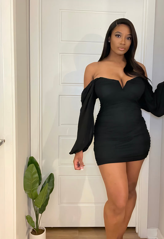 Love Language Black Mini Dress